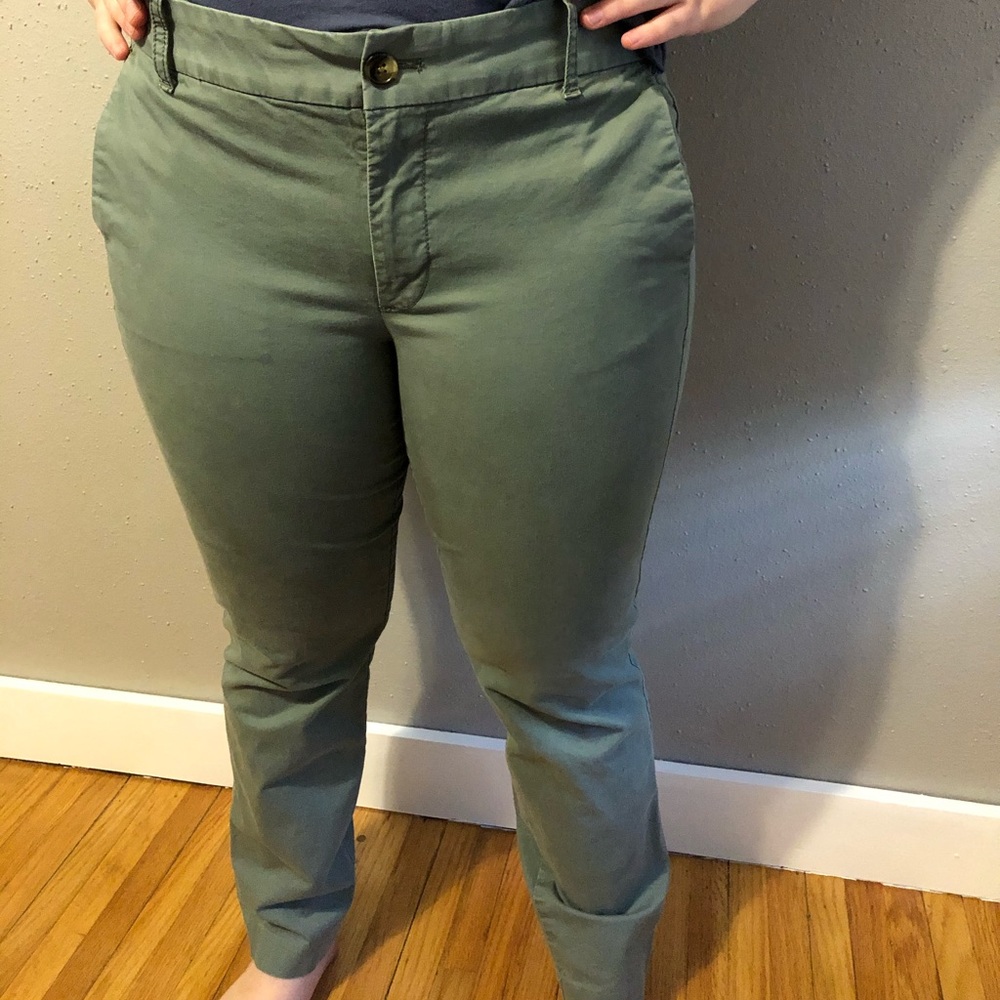 J. Crew Olive Chino Pants